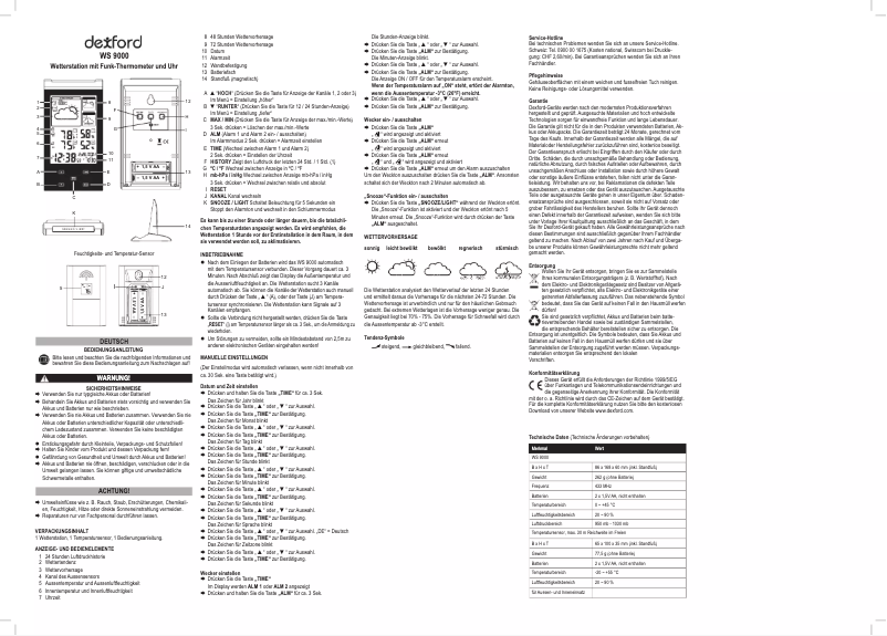 Image de la première page du manuel de l'appareil WS9000