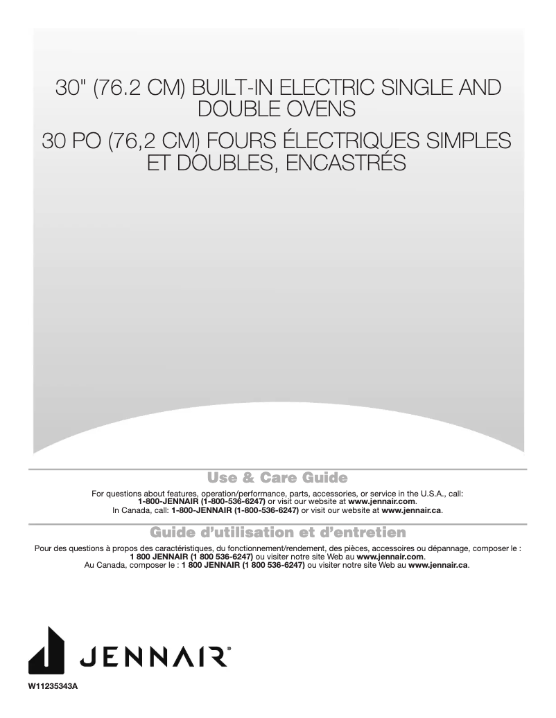 Page 1 de la notice Manuel utilisateur JennAir JJW3830IM
