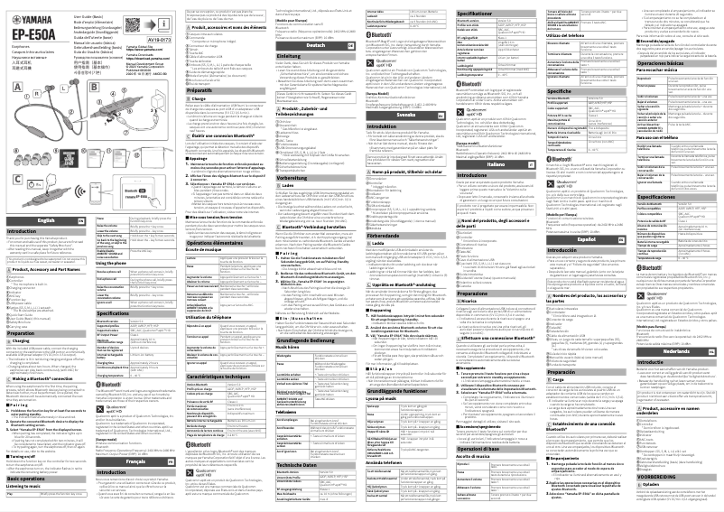 Page n°1 - Manuel utilisateur Yamaha EP-E50A