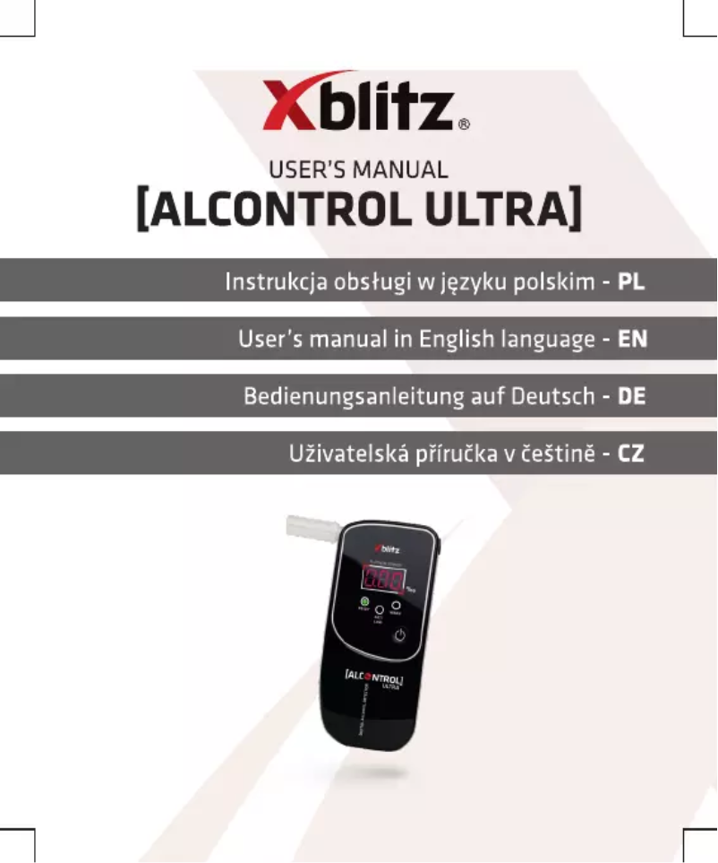 Page n°1 - Manuel utilisateur Xblitz Alcontrol Hero