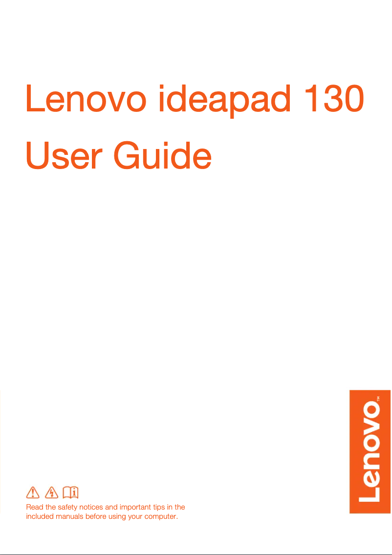 Page n°1 - Manuel utilisateur Lenovo IdeaPad 130