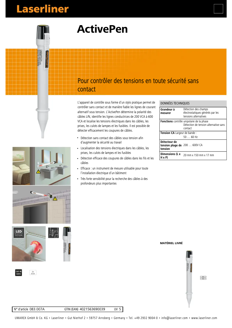 Image de la première page du manuel de l'appareil ActivePen