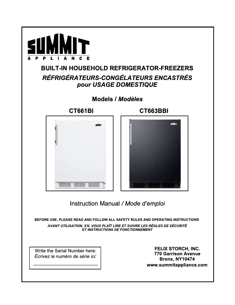 Página 1 del manual Manual de usuario Summit CT661