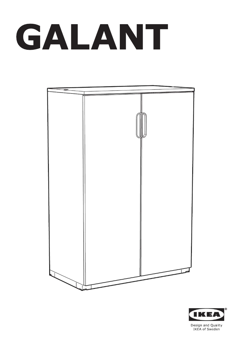 Page 1 de la notice Manuel utilisateur Ikea GALANT 903.651.42