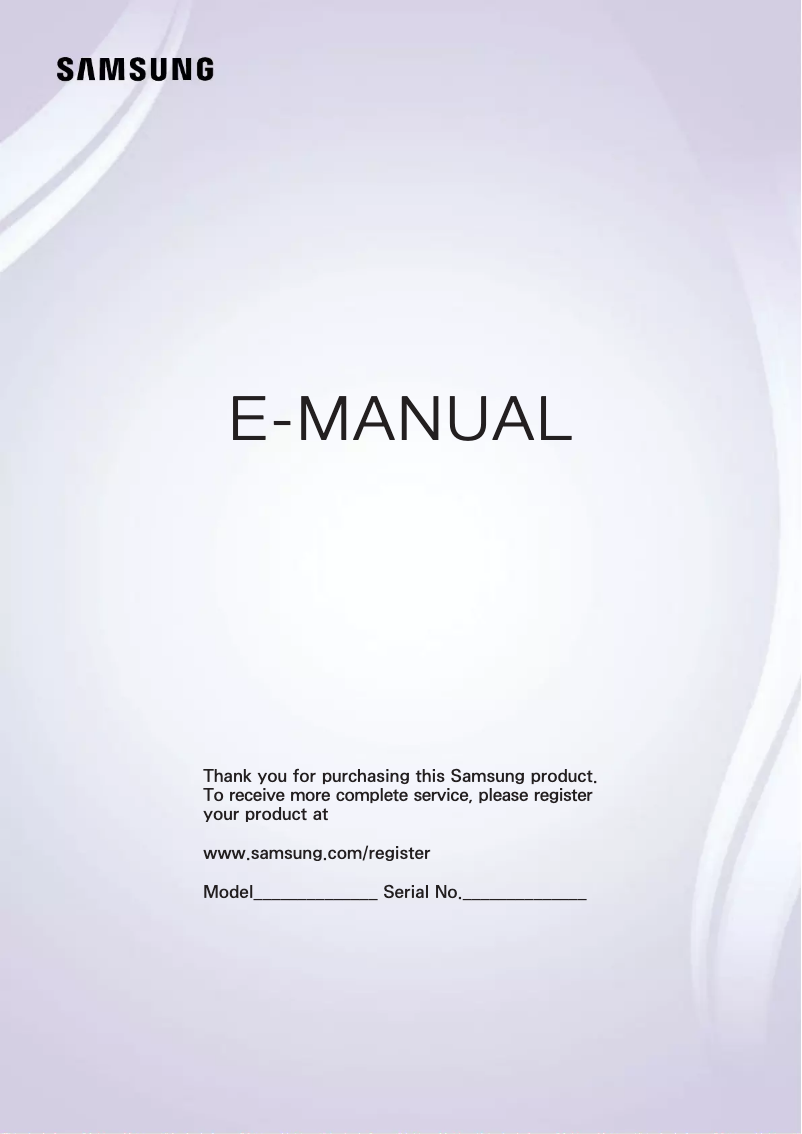 Page 1 de la notice Manuel utilisateur Samsung UN32J4290AH