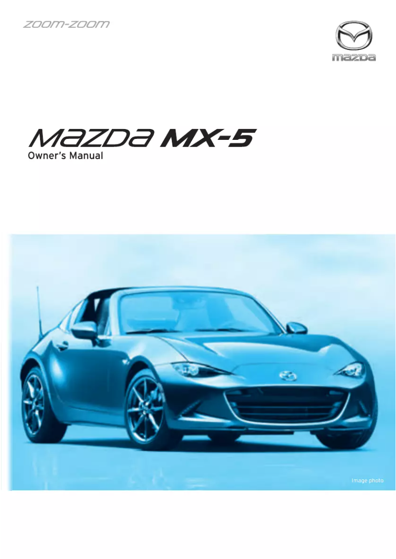 Image de la première page du manuel de l'appareil MX-5 RF (2017)