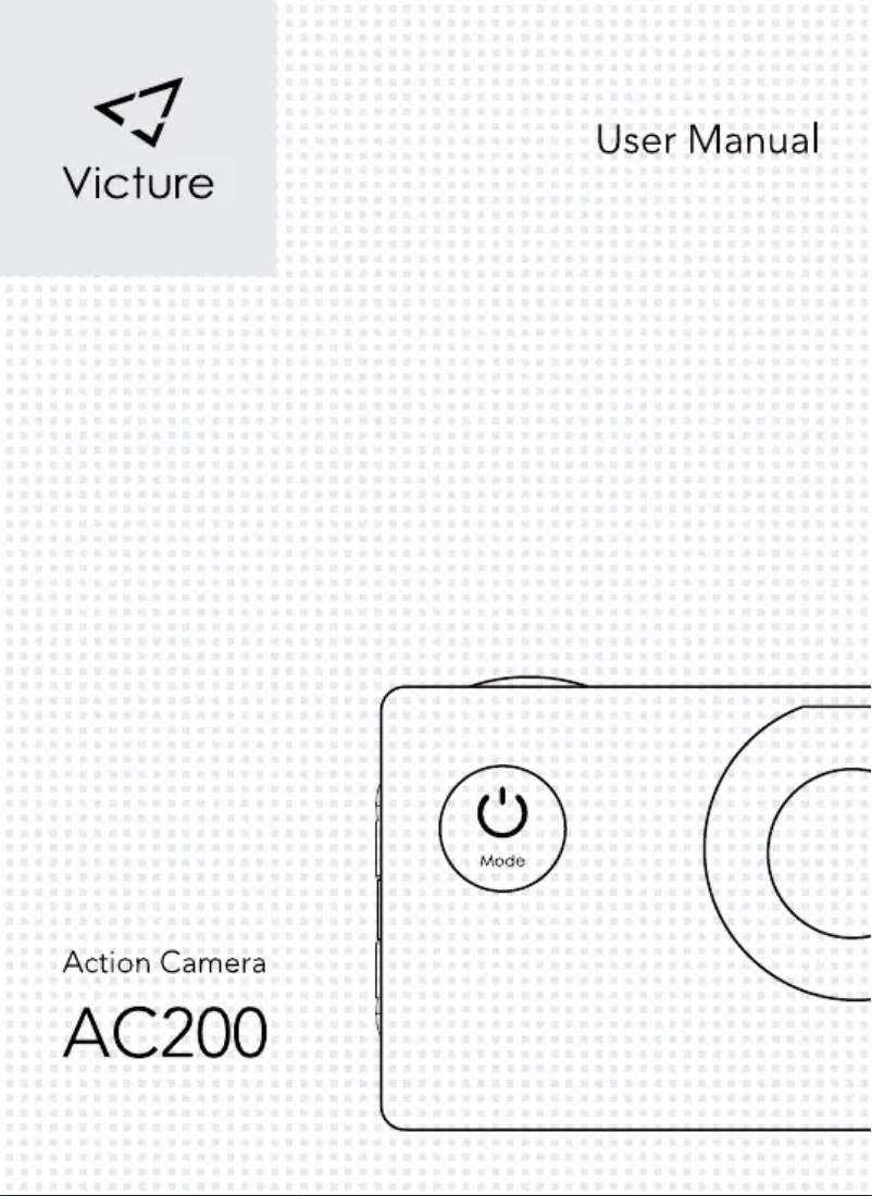 Page n°1 - Manuel utilisateur Victure AC200