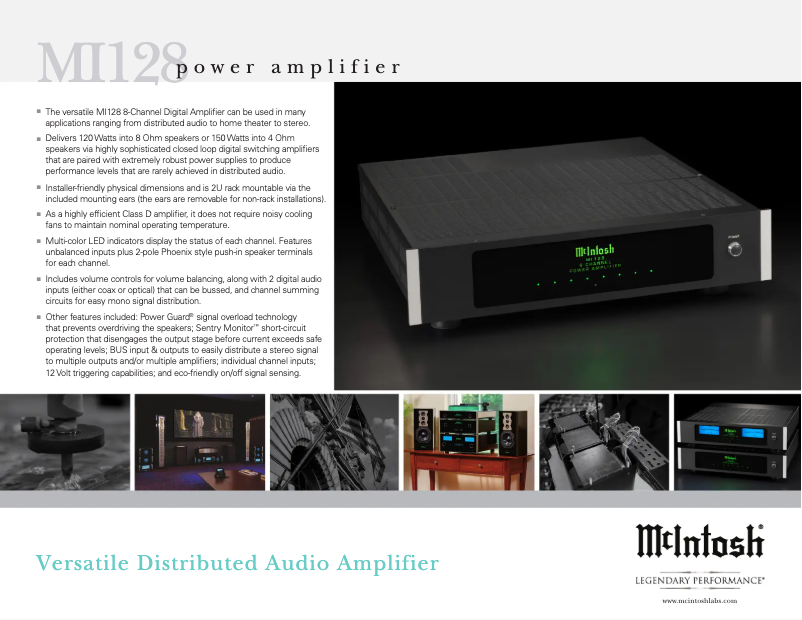 Page 1 de la notice Schéma de câblage McIntosh MI128