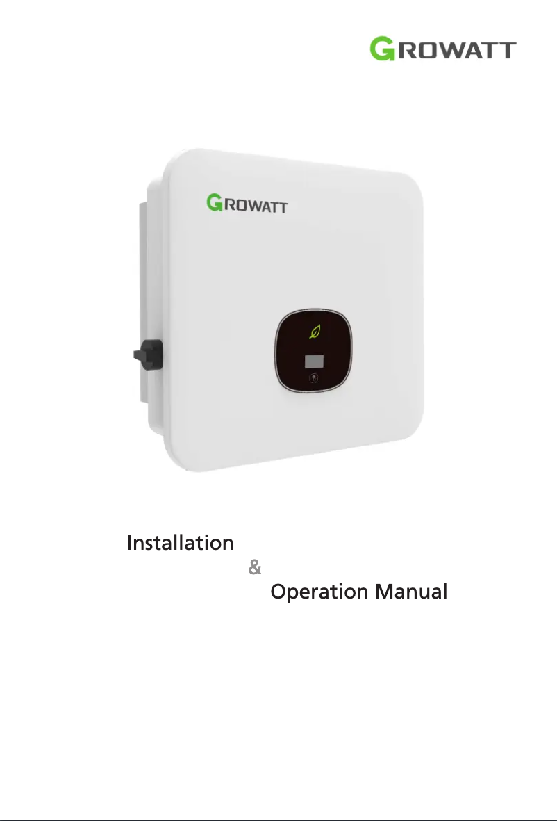 Page 1 de la notice Manuel utilisateur Growatt MOD3-10KTL3-XH