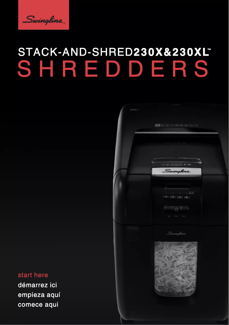 Image de la première page du manuel de l'appareil Stack-and-Shred 230X