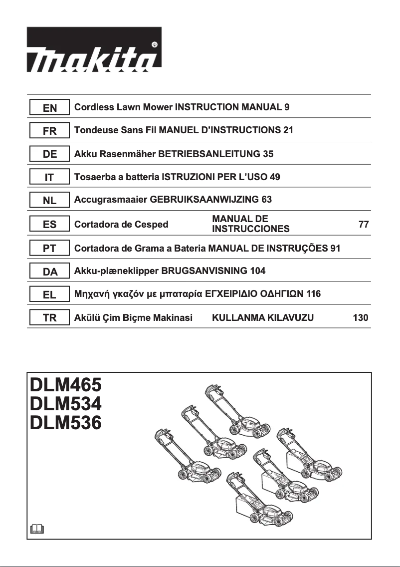Page n°1 - Manuel utilisateur Makita DLM536