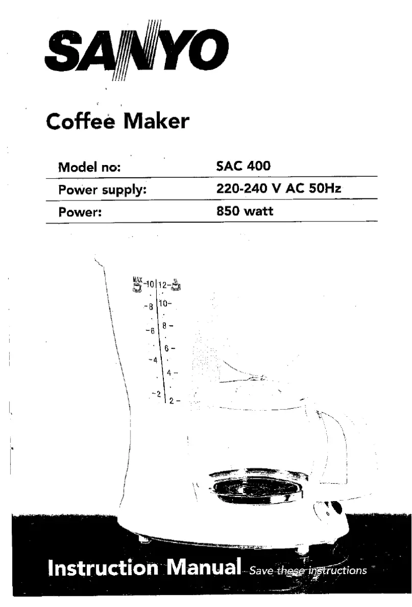 Page n°1 - Manuel utilisateur Sanyo SAC-400