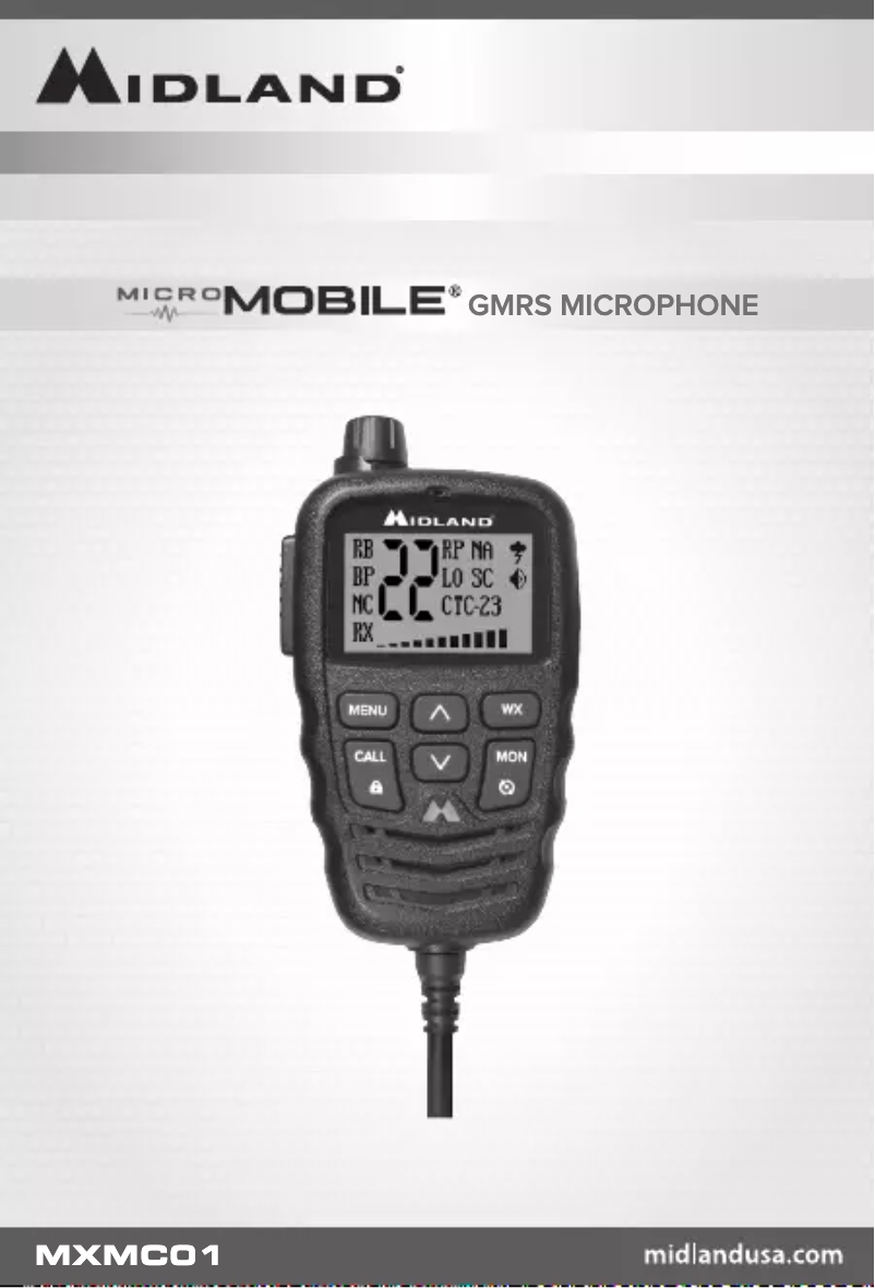 Page 1 de la notice Manuel utilisateur Midland MXMC01