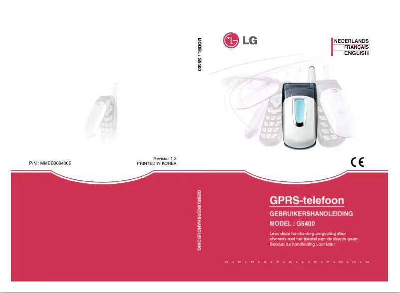 Image de la première page du manuel de l'appareil G5400