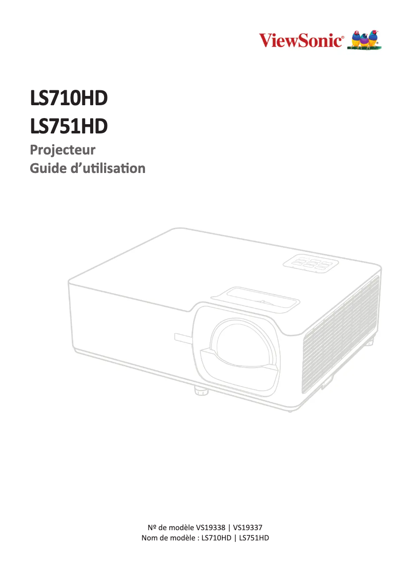 Page n°1 - Manuel utilisateur Viewsonic LS751HD