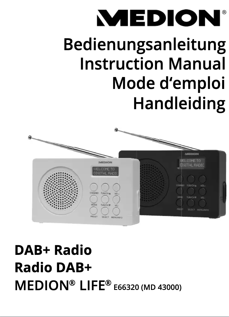 Page n°1 - Manuel utilisateur Medion LIFE E66320 (MD 43000)