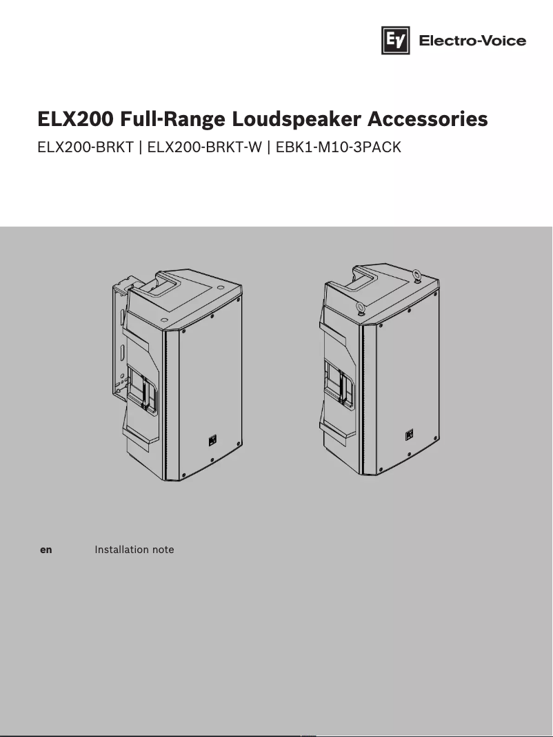 Image de la première page du manuel de l'appareil ELX200-15P