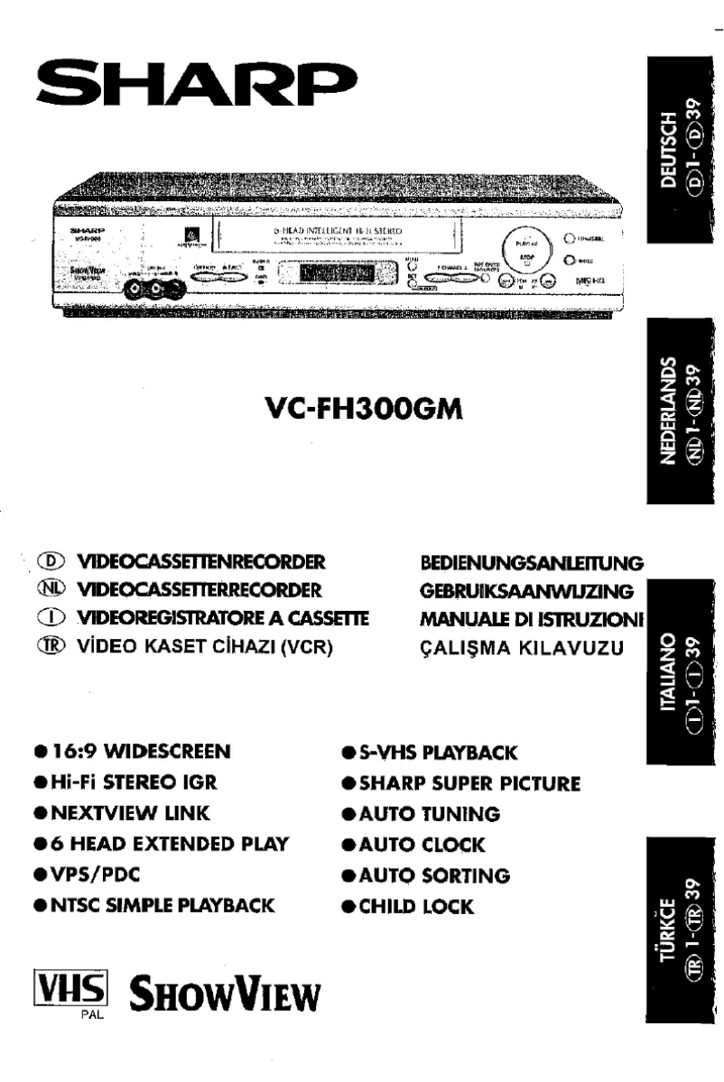 Page n°1 - Manuel utilisateur Sharp VC-FH300GM