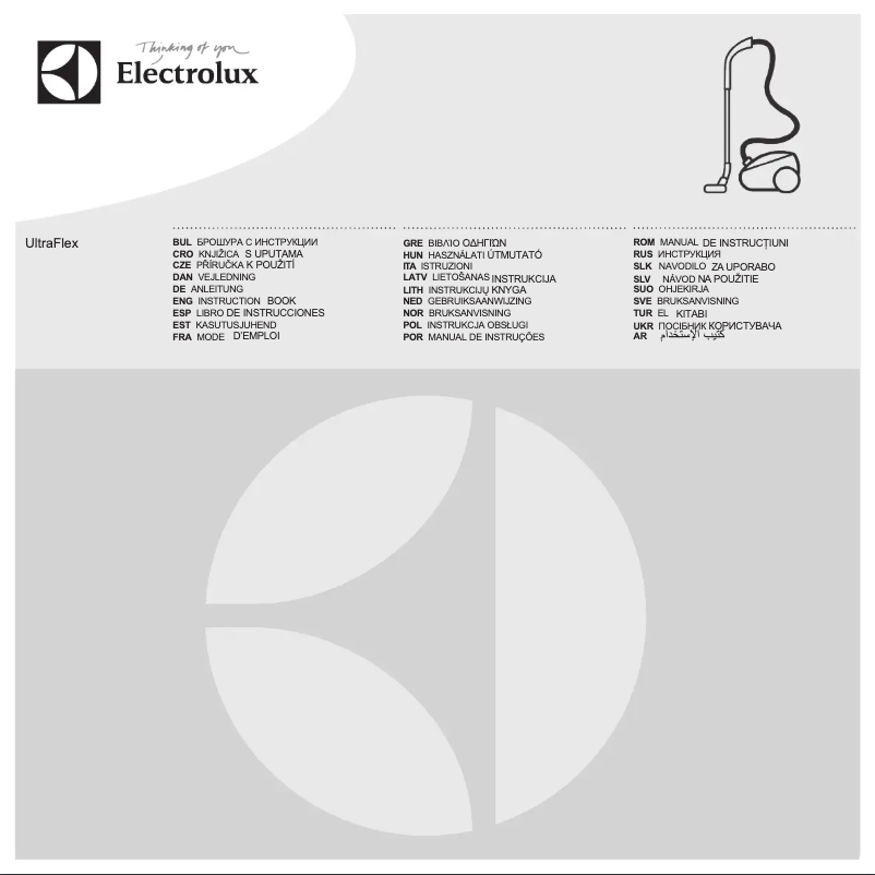 Image de la première page du manuel de l'appareil UltraFlex UFPARKETTA