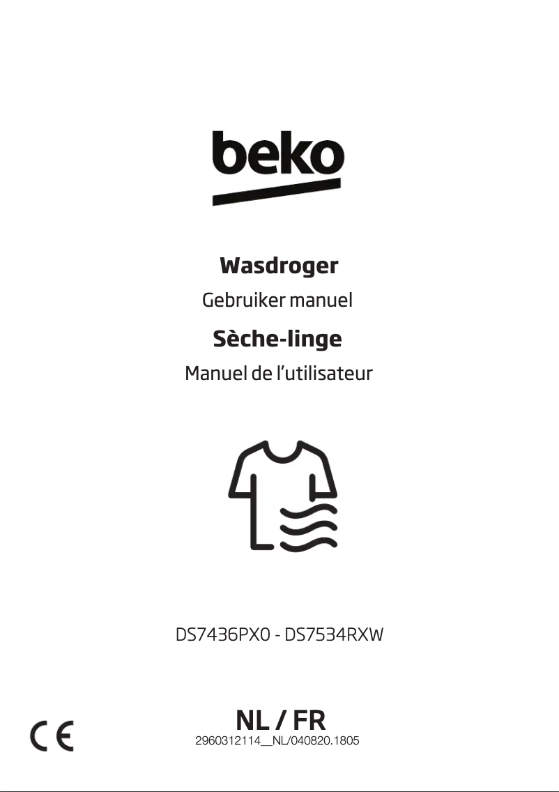 Page 1 de la notice Manuel utilisateur Beko DS7534RXW