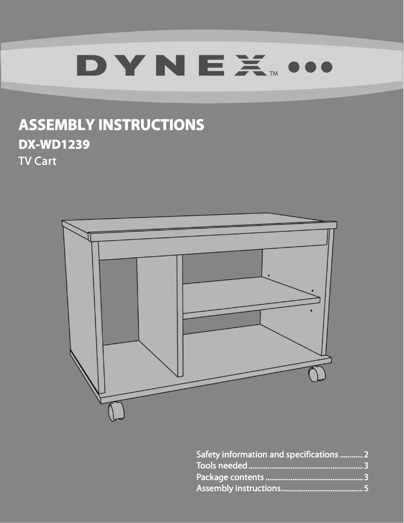Image de la première page du manuel de l'appareil DX-WD1239