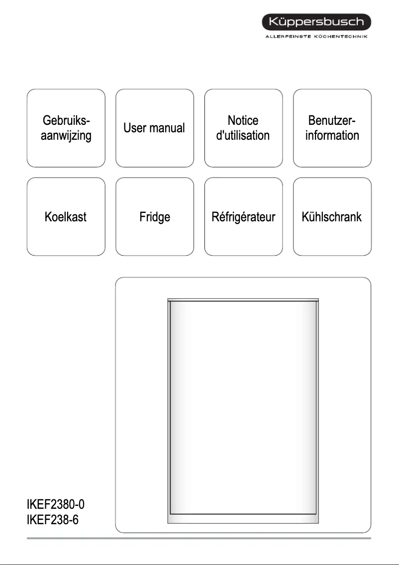Page n°1 - Manuel utilisateur Küppersbusch IKEF 238-6