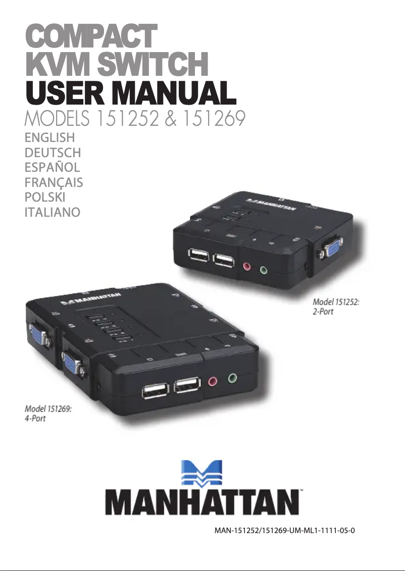 Page 1 de la notice Manuel utilisateur Manhattan 151252
