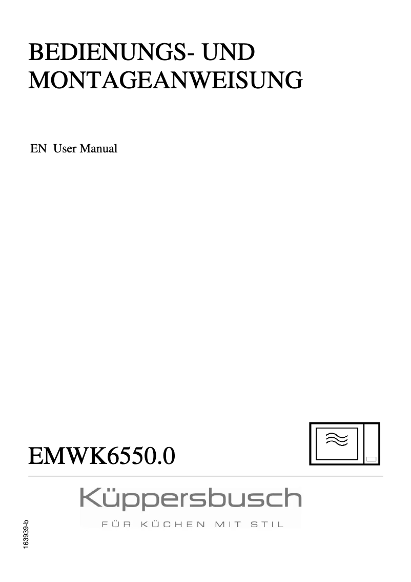 Image de la première page du manuel de l'appareil EMWK 6550.0