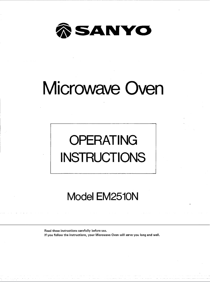 Page n°1 - Manuel utilisateur Sanyo EM-2510N