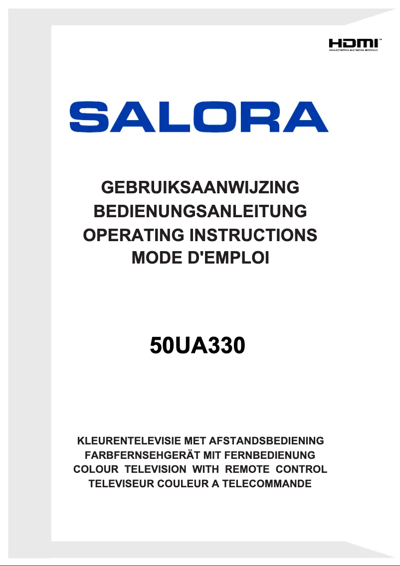 Page 1 de la notice Manuel utilisateur Salora 50UA330