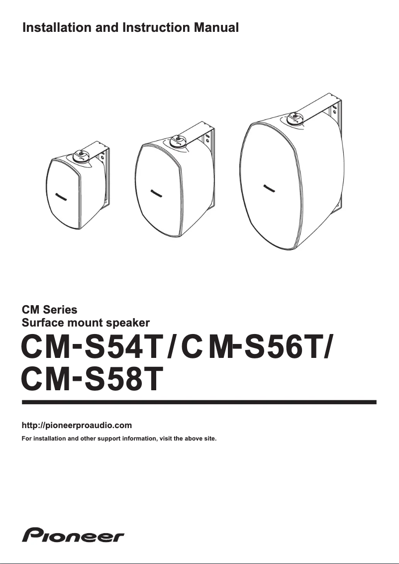 Page n°1 - Manuel utilisateur Pioneer CM-S58T