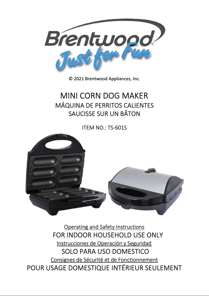 Page n°1 - Manuel utilisateur Brentwood TS-601S