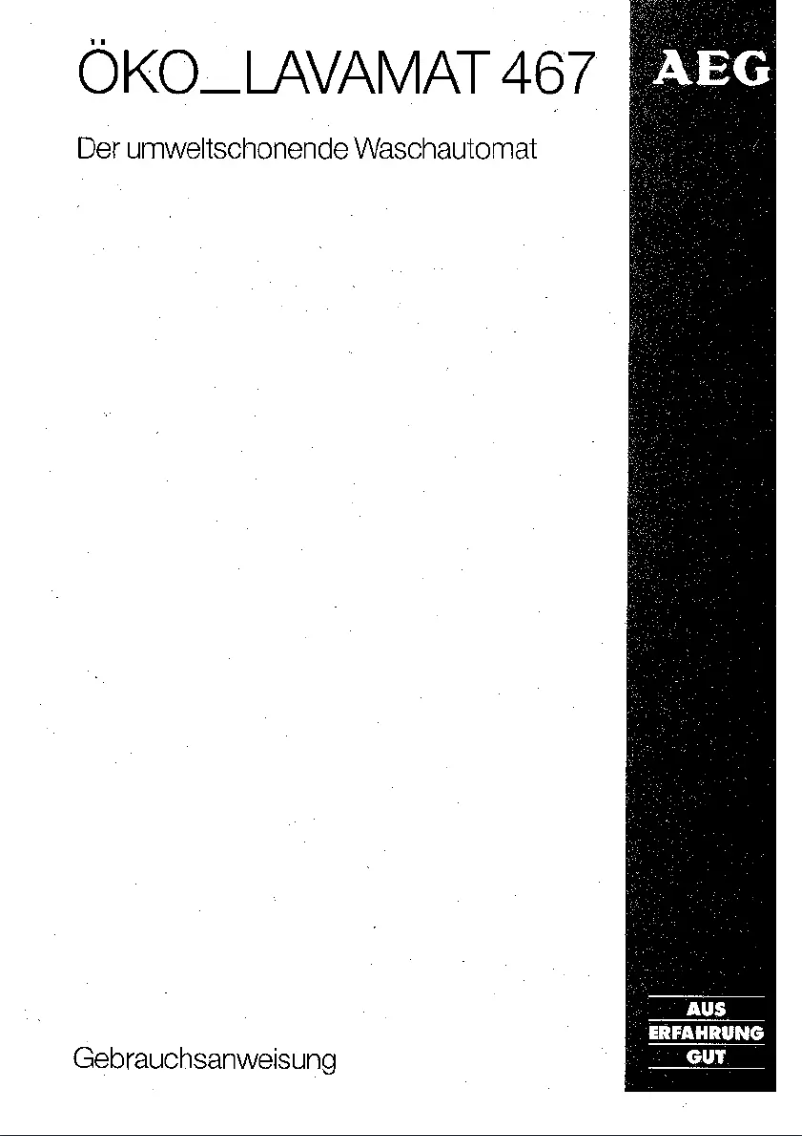 Image de la première page du manuel de l'appareil Lavamat 467