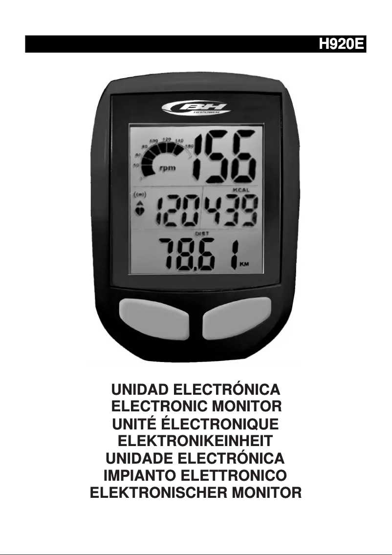 Page 1 de la notice Manuel utilisateur BH Fitness BH920E