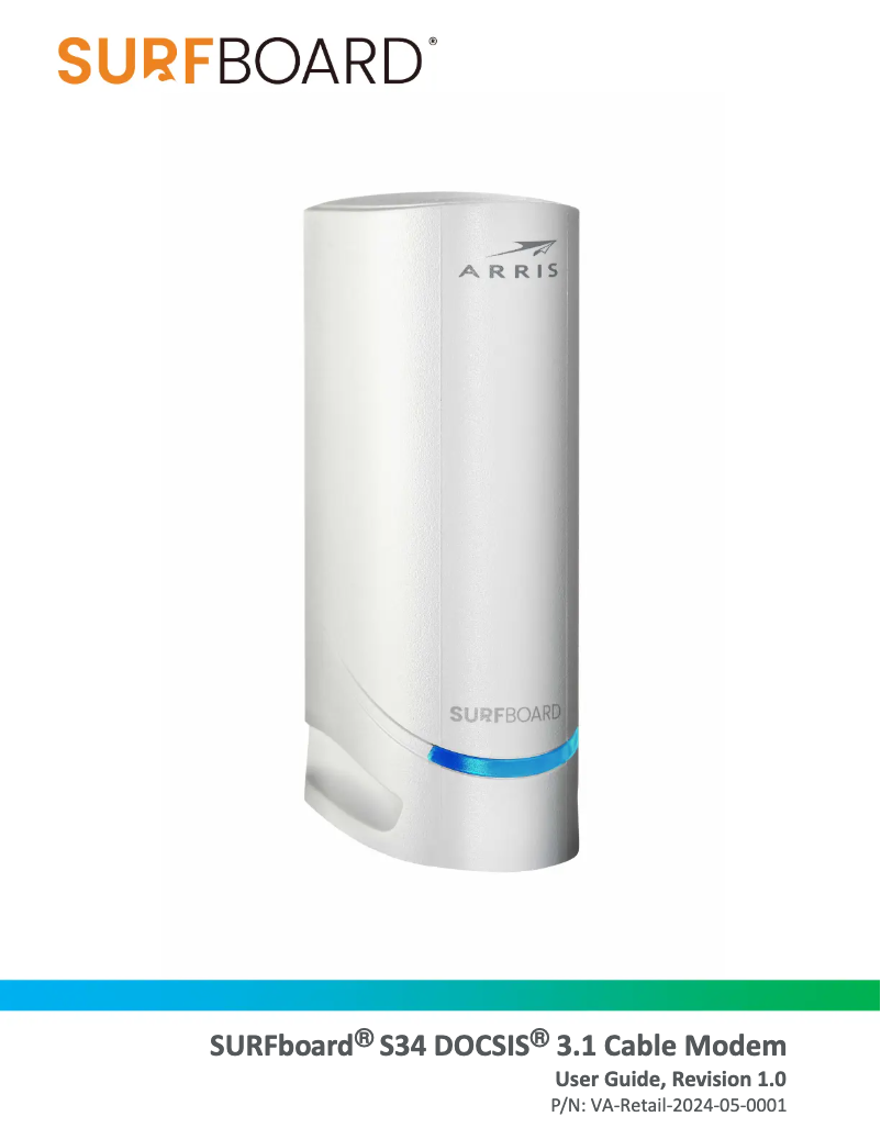 Página 1 del manual Manual de usuario Arris SURFboard S34