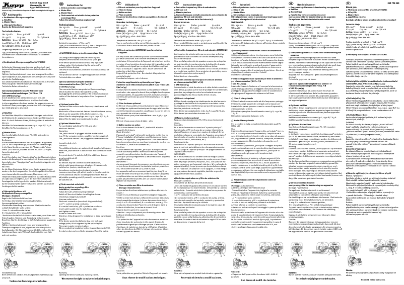 Page 1 de la notice Manuel utilisateur Kopp UNOversal