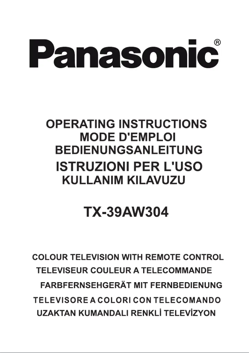 Page 1 de la notice Manuel utilisateur Panasonic Viera TX-39AW304