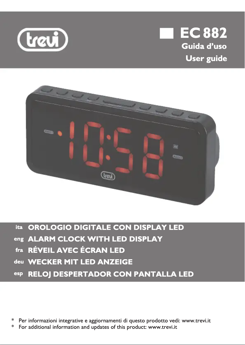 Page n°1 - Manuel utilisateur Trevi EC 882