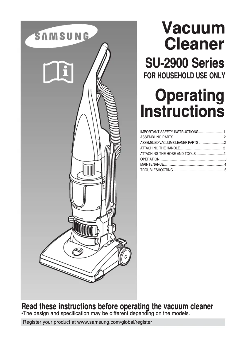 Page n°1 - Manuel utilisateur Samsung SU2912