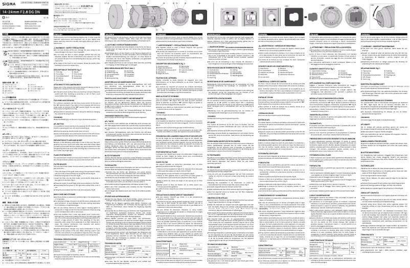 Image de la première page du manuel de l'appareil 14-24mm F2.8 DG DN