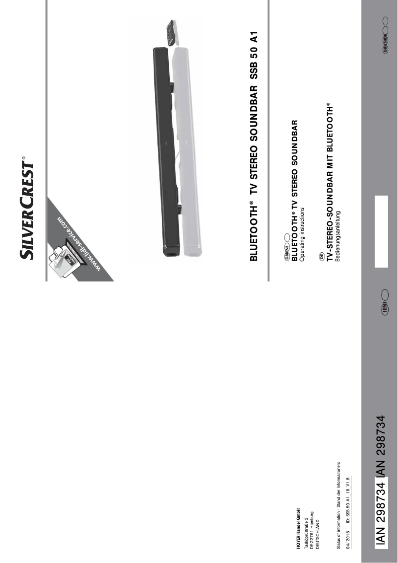 Page n°1 - Manuel utilisateur SilverCrest SSB 50 A1