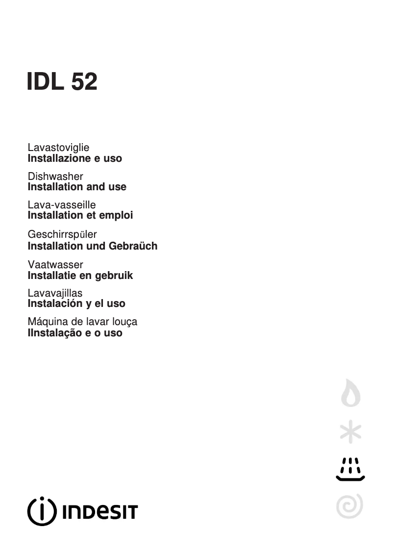 Page 1 de la notice Manuel utilisateur Indesit IDL 52