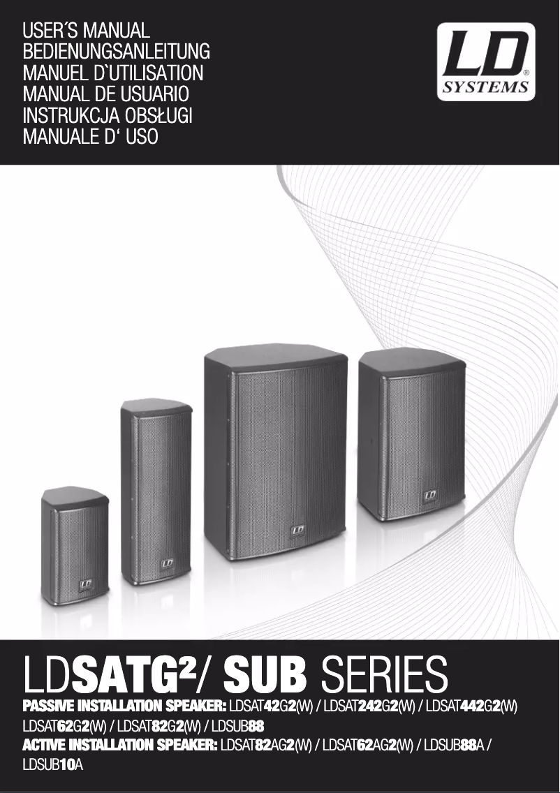 Page 1 de la notice Manuel utilisateur LD Systems SAT 62 G2