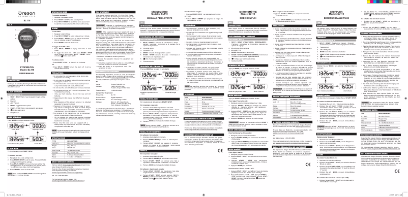 Image de la première page du manuel de l'appareil SL110