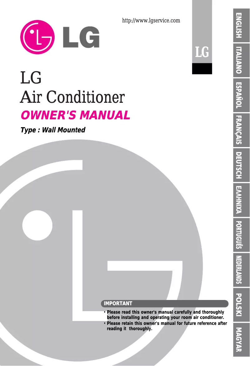 Page n°1 - Manuel utilisateur LG ASUW096BUS0