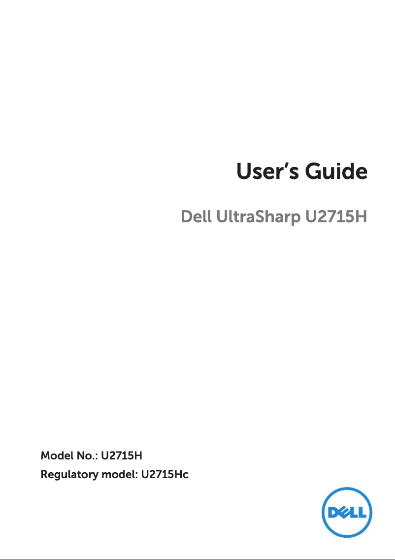 Page 1 de la notice Manuel utilisateur Dell UltraSharp U2715H