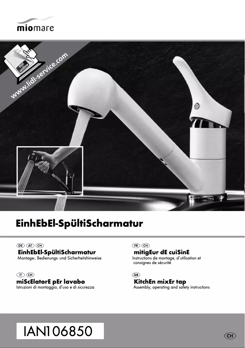 Page 1 de la notice Manuel utilisateur Miomare IAN 106850