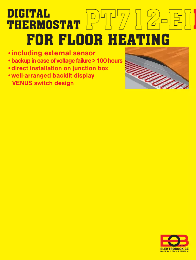 Image de la première page du manuel de l'appareil PT712-EI