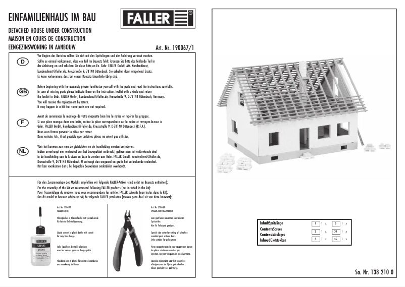 Page n°1 - Manuel utilisateur Faller 190067