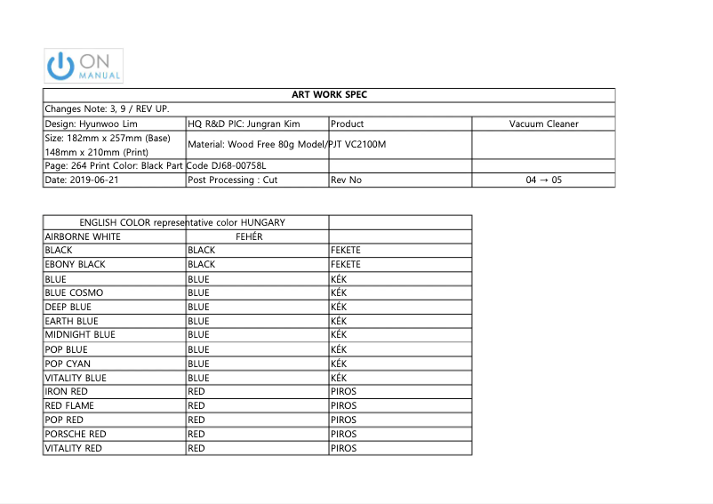 Page n°1 - Manuel utilisateur Samsung SC07M21N9VD